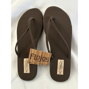 New Womens Flojos Fiesta Brown Flip Flops Women Size 9 Flojos Brown Flip Flops